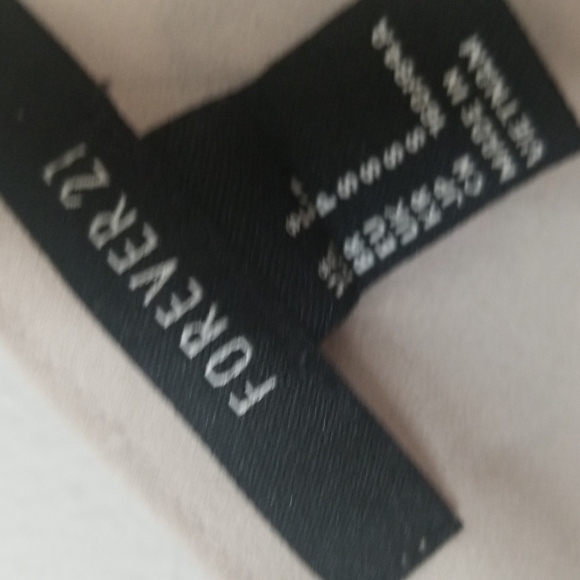 Forever 21  print long sleeve crop top blouse tie in back - Picture 6 of 6